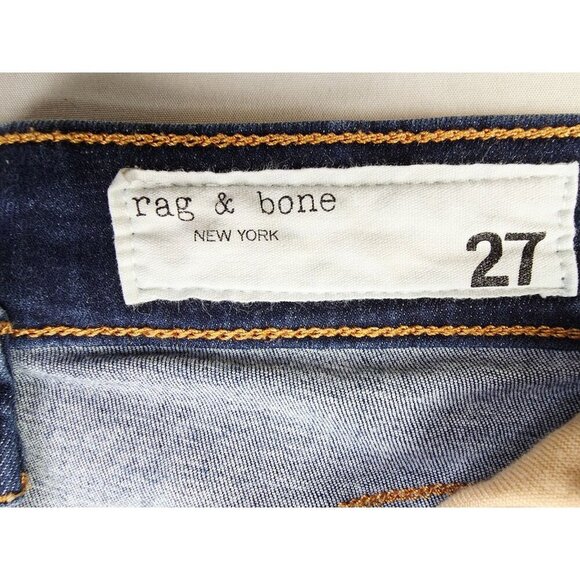 Rag Bone Size 27X27 Womens Cate Mid Rise Ankle Skinny Carmen Blue Denim Jeans - Picture 5 of 13
